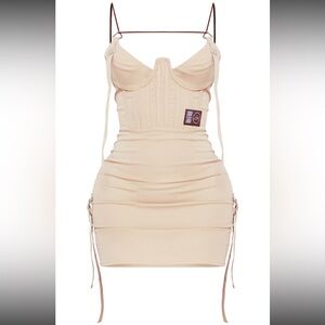 Stylish Cream Corset Dress